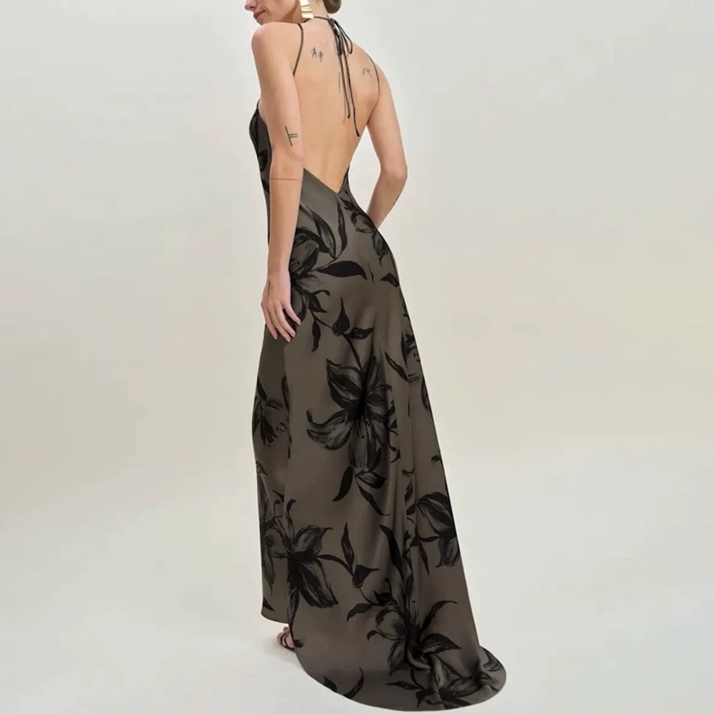 NWT NWT REFORMATION Zinna Satin Dress in isadora Elegant Dress Gown